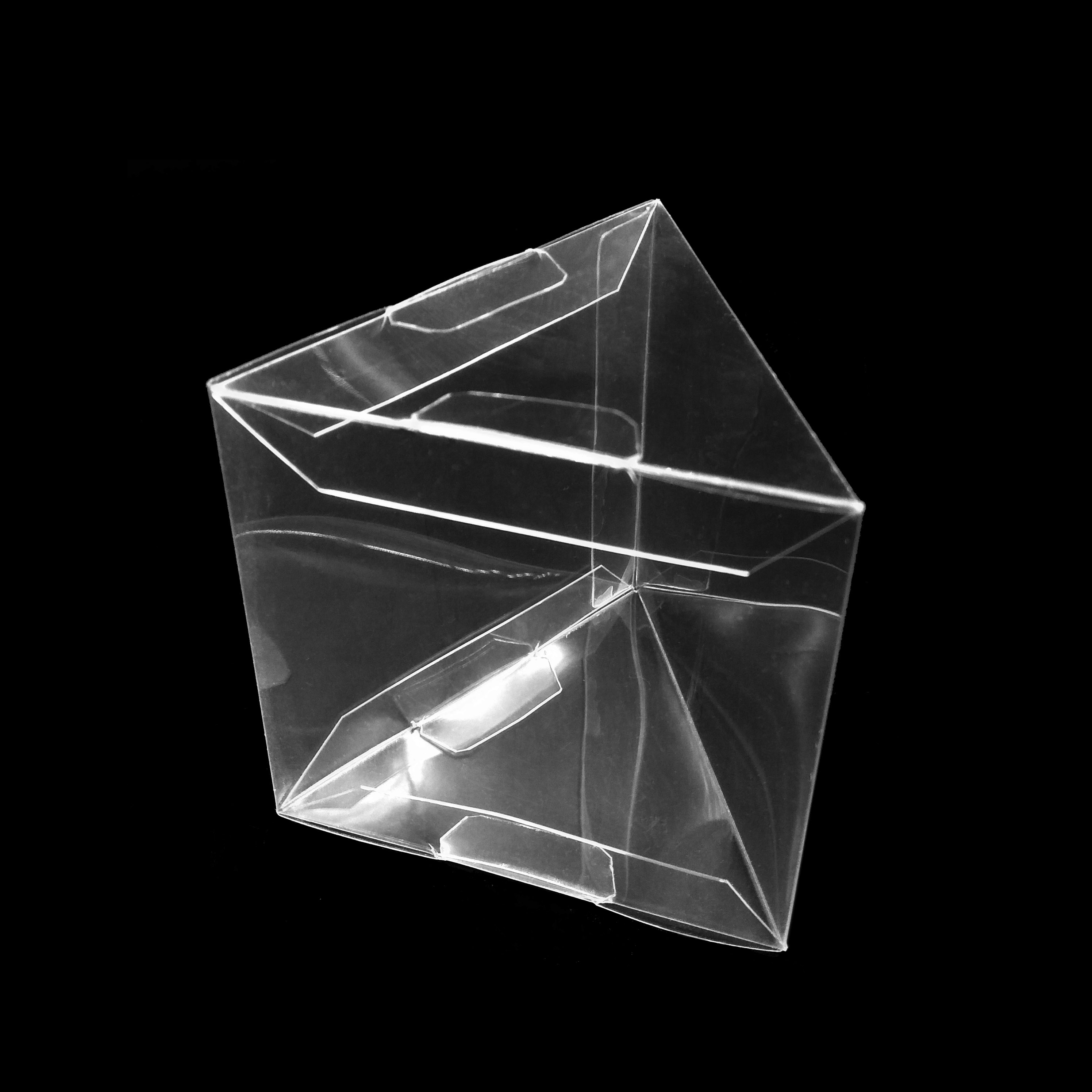 Small Pyramid Transparent PVC Plastic Triangle Packaging Box