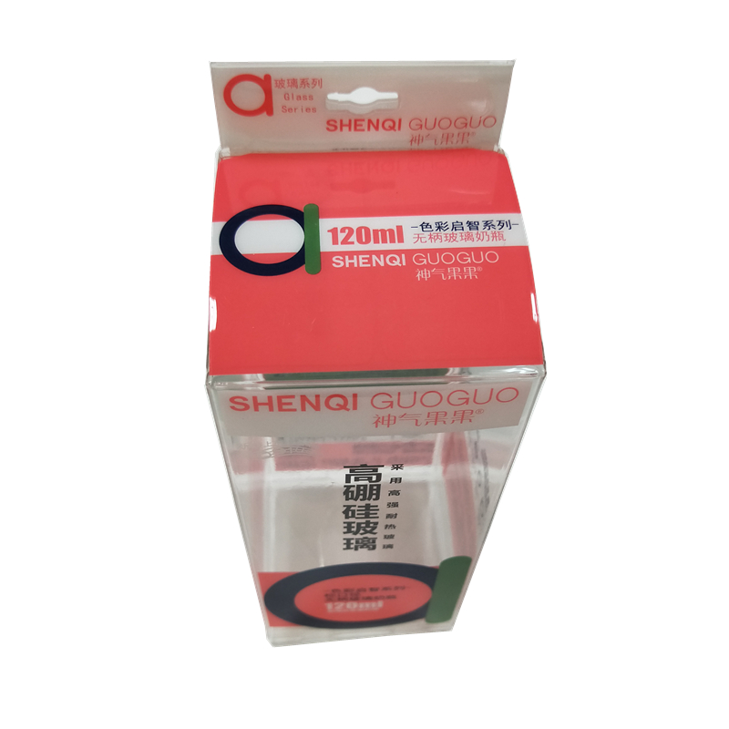 PP plastic feeding bottle soft box RF score packaging with STE bottom